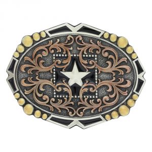 Montana Silversmiths Tri-Color Hidden Star Attitude Buckle (A638T)